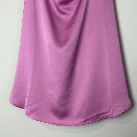 Ann Taylor Pink Summer Satin Bow Back Sleeveless Blouse Size L NWT - Picture 3 of 9